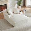 Dolonm Fully Compressed Sofa, Imitation Rabbit Plush Fabric, Deep Seat Armrest with 2 Cup Holders,Side with Magazine Pockets, No Installation - 3 of 4