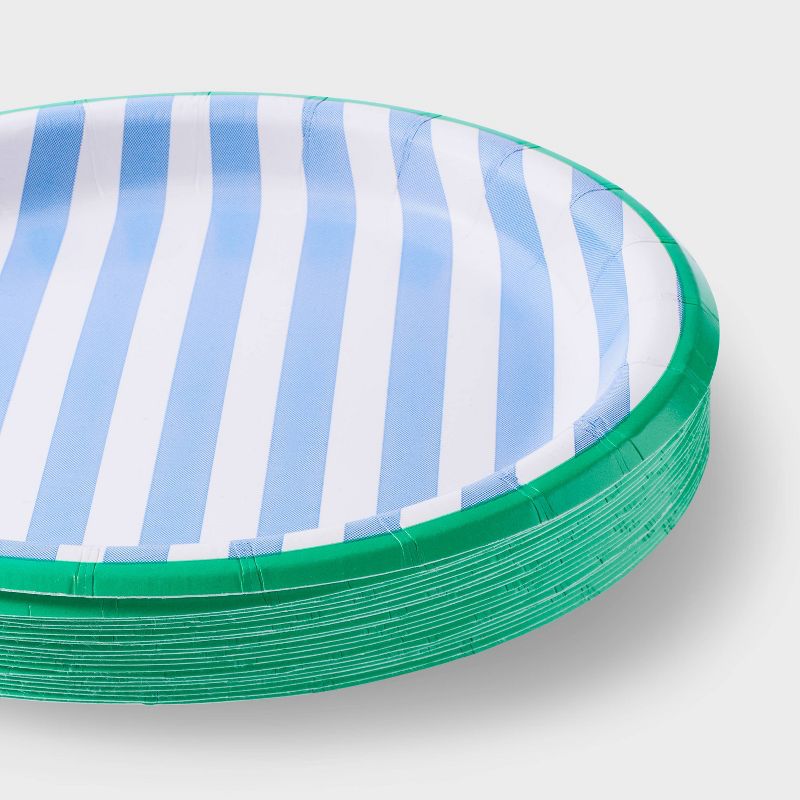 20ct Assorted Striped with Rim Snack Plates - Spritz&#8482;, 3 of 4