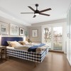 Airsurfer 56" Ceiling Fan with Light, Modern 5-Blade Black Fan, Quiet Reversible Motor, Remote Control, for Bedroom or Living Room - 2 of 4