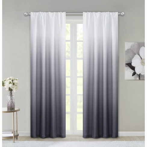 Dainty Home Shades Ombre Room Darkening Rod Pocket Panel Pair 80" X 84" - image 1 of 4