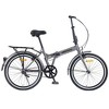 Okak 24IN Folding Bike with Fenders and Dual V-Brake, City Commuter Bicycle with Steel Frame and Shelf, Cruiser Bikes for Men and Women - 3 of 4