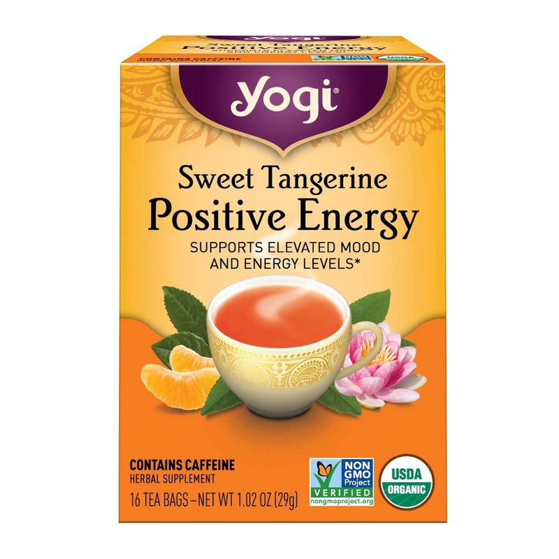 Yogi Tea - Sweet Tangerine Positive Energy Tea - 16ct, 1 of 7