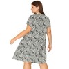 Agnes Orinda Women's Plus Size Floral Inverted Box Pleat Boho T-Shirt Dresses - 4 of 4