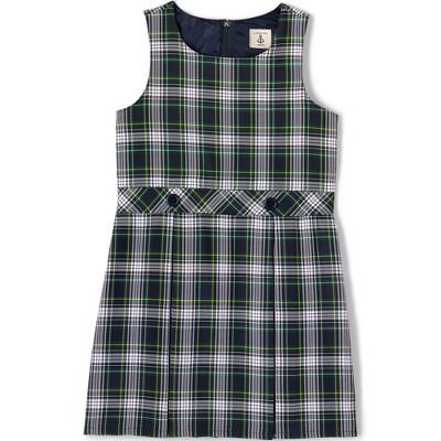 Lands' End School Uniform Kids Plaid Jumper Top Of Knee - 16