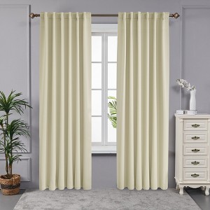 Deconovo 52" Back Tab Thermal Blackout Curtains (2 Panels) - 1 of 4