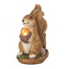 4.25" Squirrel Solar Statue Brown - Zingz & Thingz: Outdoor Garden Decor, Pathway Lighting - 3 of 4