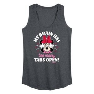 Women's - Disney - My Brain Too Many Tabs Graphic Racerback Tank - 1 of 4