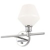 Elegant Lighting Gene 1 light Black and Frosted white glass left Wall sconce - 4 of 4