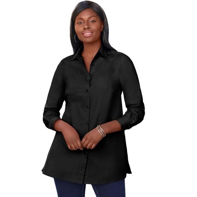 Jessica London Women's Plus Size Stretch Poplin Tunic