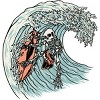 Junior's Design By Humans Death Surfer By quilimo T-Shirt - 2 of 3