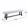 Set of 2 Outdoor Acacia Wood Benches, 63'' Modern Patio Dining Benches for Garden, Backyard, Balcony or Poolside – Cuddlewood - 4 of 4
