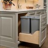 Rev-A-Shelf Double Pull-Out Kitchen Cabinet Waste Containers Trash Cans Bins with Blumotion Soft-Close Slides & 135lb Capacity - 4 of 4