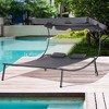 Aghana Digitals Grey Outdoor Double Hammock Lounge Chair with Adjustable UV-Resistant Canopy, - 2 of 4