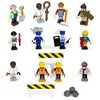 Playkidiz 12 Toy Action Figures & Accessories, 2 Inch Play People Construction and Community Worker Figurines. - 2 of 2