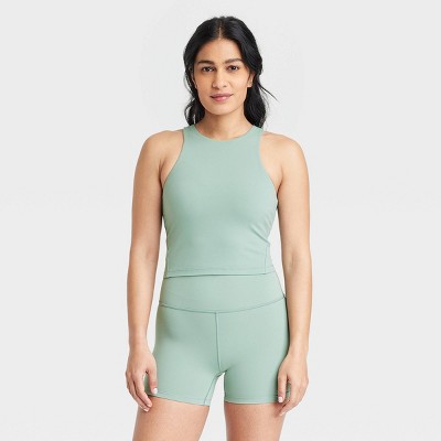 Women's Everyday Soft High Neck Cropped Support Tank Top - All In Motion™