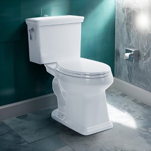 Captiva Designs Two-Pieces Elongated Toilet, Comfortable Height Toilet - 1 of 4