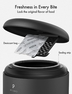 Dual Tray Black Stainless Steel Automatic Pet Feeder