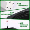 Hexagonal Planters Set of 2, Self Watering Pots for Indoor Plants with Water Level Monitor, Drainage Hole, Bottom Wheels, Outdoor Planter Pots - 3 of 4