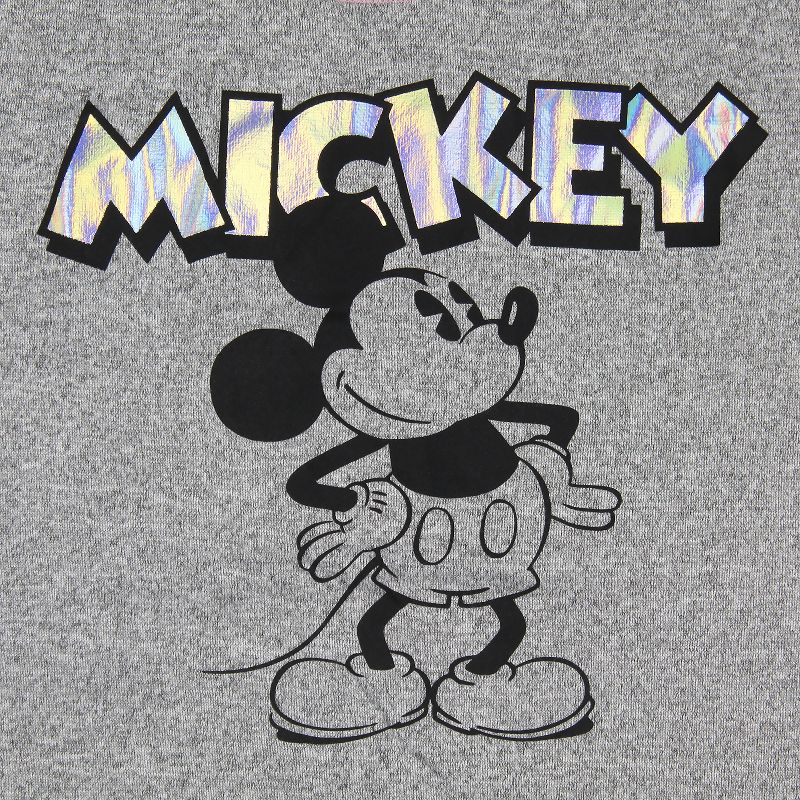 Disney Womens' Mickey Mouse Foil Long Sleeve Pajama Top Sleepwear Shirt, 3 of 6
