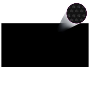 vidaXL Pool Cover Black Thick PE film with air chambers 32.8 x 16.4 ft - 1 of 2