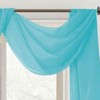 Celine Sheer 55 x 216 in. Sheer Curtain Scarf Valance Aqua - 4 of 4