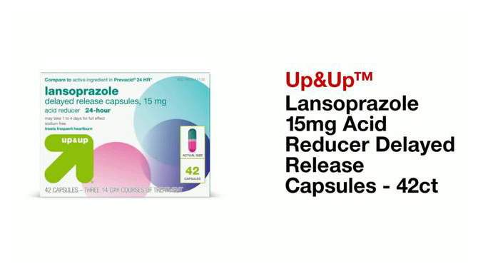 Lansoprazole 15mg Acid Reducer Delayed Release Capsules - 42ct - up &#38; up&#8482;, 2 of 9, play video