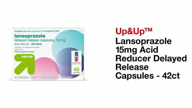 Lansoprazole 15mg Acid Reducer Delayed Release Capsules - 42ct - up &#38; up&#8482;, 2 of 9, play video