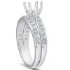 Pompeii3 5/8 Ct Diamond Engagement Ring Setting & Matching Wedding Band 14k White Gold - 2 of 4