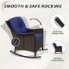EAGLE PEAK Azure Bay 8 Pieces Wicker Outdoor Patio Furniture Set, Sofa 4 Chairs with Ottomans and Side Table, Blue - 4 of 4