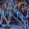 Itopfox 8 Piece 12 Inch Meteor Shower Icicle Lights 288 LED White Waterproof Outdoor Snow Raindrop Lights for Christmas Tree Holiday Decor - 3 of 4
