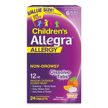 Children's Allegra Allergy Relief Dissolving Tablets - Fexofenadine Hydrochloride - Orange Cream - 24ct