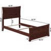 AFI Furnishings Metro Twin Extra Long Traditional Bed with Matching Footboard and Turbo Charger in Walnut - 3 of 4