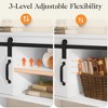 RoyalCraft Farmhouse Entryway Console Table with Storage Shelves, Sliding Barn Door and Spacious Tabletop for Living Room or Foyer, White - 2 of 4