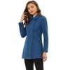 INSPIRE CHIC Women's Christmas Peter Pan Collar Double Breasted Long Trench Winter Pea Coat - 2 of 4
