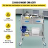 VEVOR Lab Serving Cart, 2 Layers Stainless Steel Utility Rolling Cart, Medical Cart with Two Drawers, Dental Utility Cart - 4 of 4