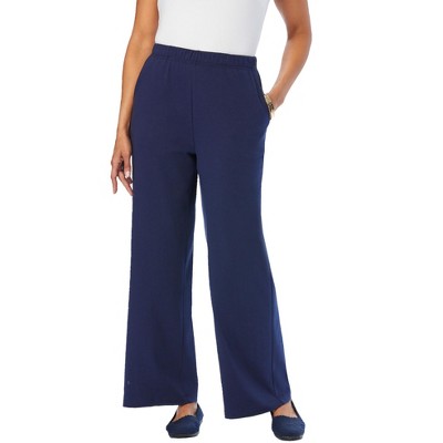 Jessica London Women's Plus Size Soft Ease Wide Leg Pant