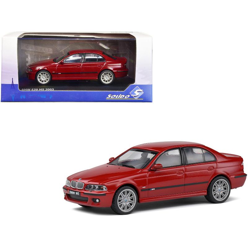 2003 BMW E39 M5 Imola Red 1/43 Diecast Model Car by Solido, 1 of 6