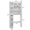 Over The Toilet Storage Cabinet with Acrylic Doors, Home Space-Saving Toilet Rack - 2 of 4
