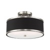 Livex Lighting Park Ridge 2 - Light Semi-Flush Mount in  Brushed Nickel - 3 of 4