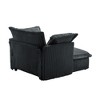 Corduroy Armchairs with Ottomans and Slipcovered Deep Seat Chairs, Removable Covers with Large Pillows, 300lb Capacity - 4 of 4