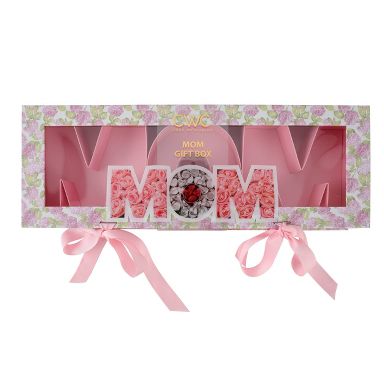 Cook With Color Fillable MOM Word Food Storage Gift Box Pink Floral