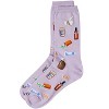 Memoi Women's RX-Themed Rayon Blend Novelty Crew Sock Lavender 9-11 - 3 of 4