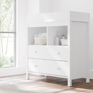Storkcraft Alpine 2-Drawer Dresser with Changing Table Topper - 1 of 4