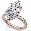 Pompeii3 Certified 4Ct Viviana Marquise Diamond Engagement Ring 14k Gold or Platinum - 4 of 4