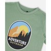 Deux par Deux Boy Organic Cotton Graphic Tee Sage and Multi - 3 of 3