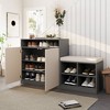 KWPZQEB Modern Shoe Storage Cabinet with 4 Tier Shoe Racks, Entryway Shoe Storage with Shoe Bench & Cushion for Hallway, Living Room - 2 of 4