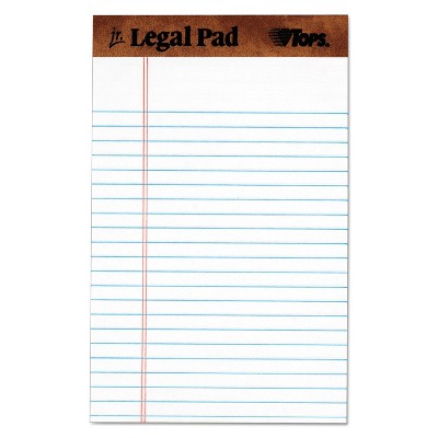 TOPS "The Legal Pad" Ruled Perforated Pads 5 x 8 White 50 Sheets Dozen 7500