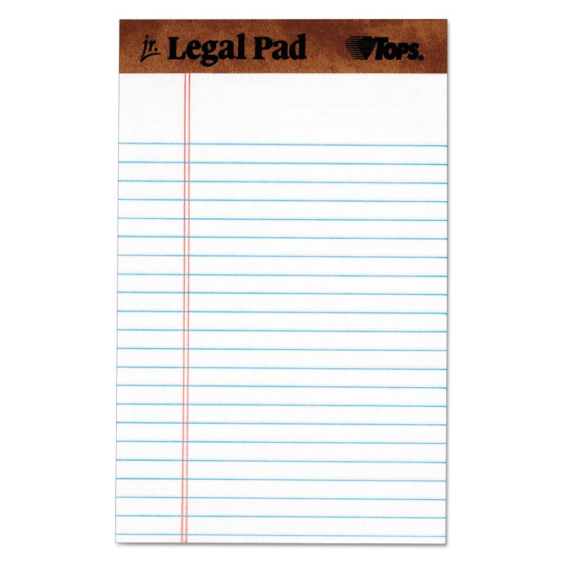 TOPS "The Legal Pad" Ruled Perforated Pads 5 x 8 White 50 Sheets Dozen 7500, 1 of 8