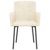 vidaXL Dining Chairs, 2 Pcs, Cream Velvet - 4 of 4