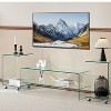 Lirago C-Shaped Clear Tempered Glass Side Table-Multi-Purpose End Table Minimalist Design 15.7"W * 15.7"L * 24.4"H - 3 of 4